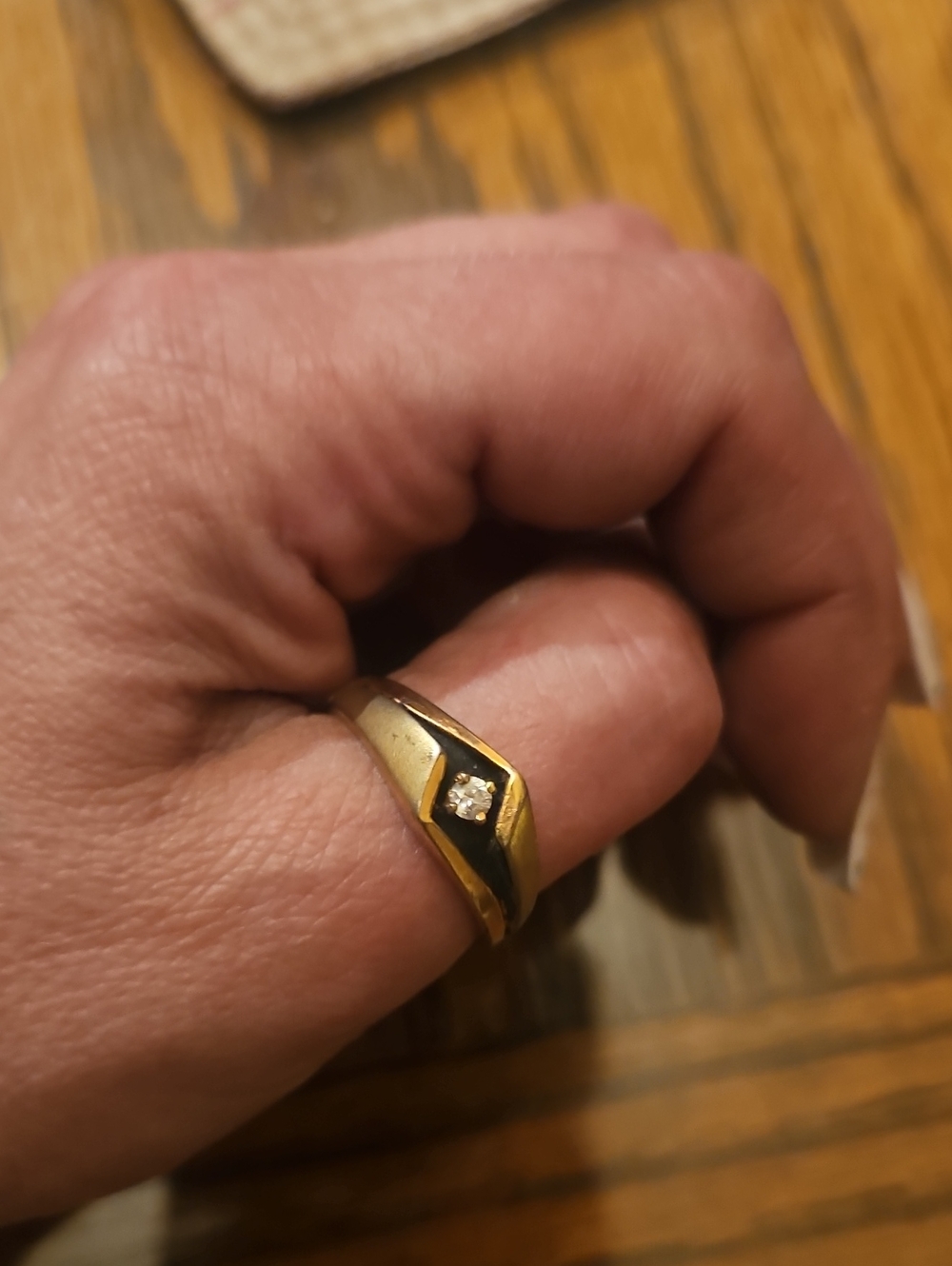 RS Covenant (RSC) Vintage Art Deco Style 18K Gold Electroplated Ring